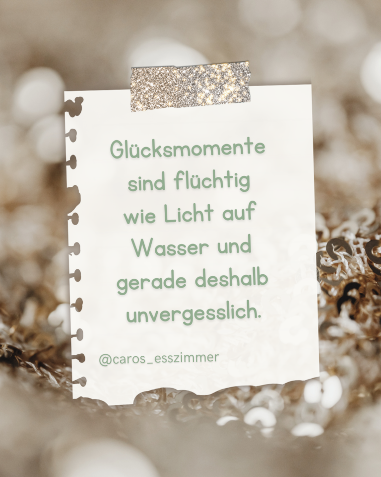 Glück wie Licht auf Wasser